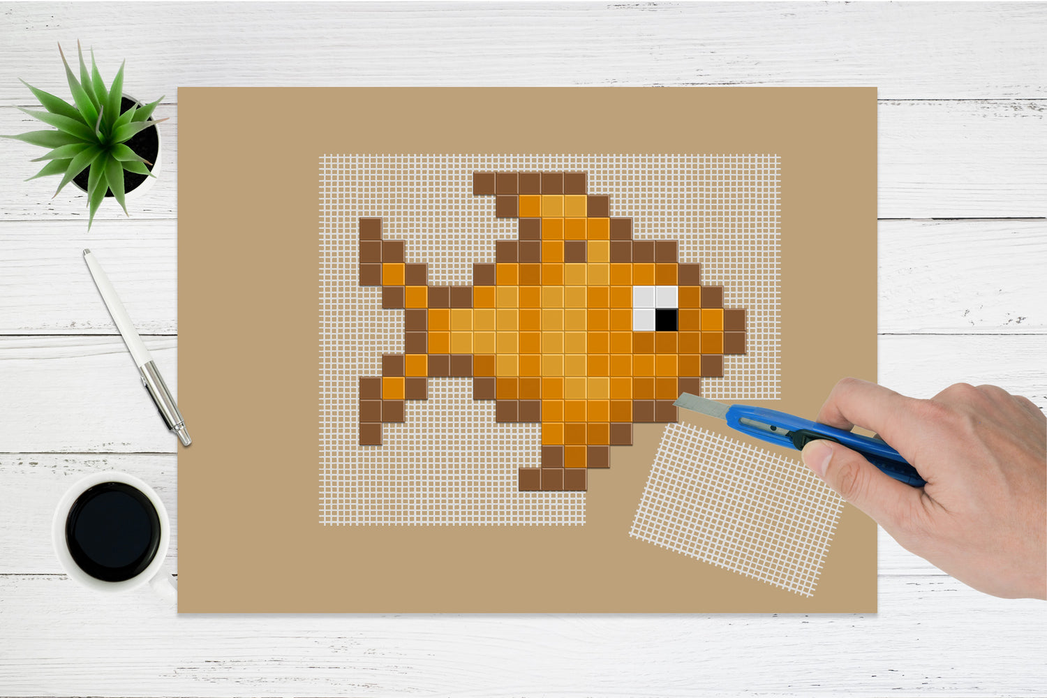 Mode d'emploi pour le montage d'un kit Pixpop de Pixel Art - Etape 11