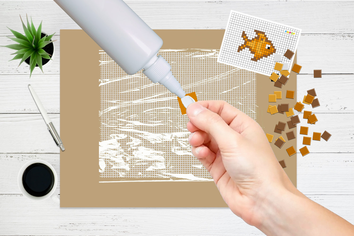 Mode d'emploi pour le montage d'un kit Pixpop de Pixel Art - Etape 3