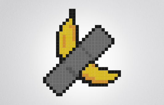 mosaïque pixel art banane art