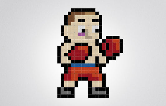 boxeur pixel art décoration murale