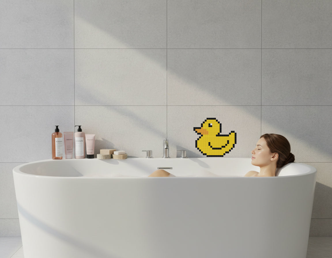 pixel art canard salle de bain