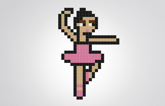 mosaïque pixel art danseuse pop