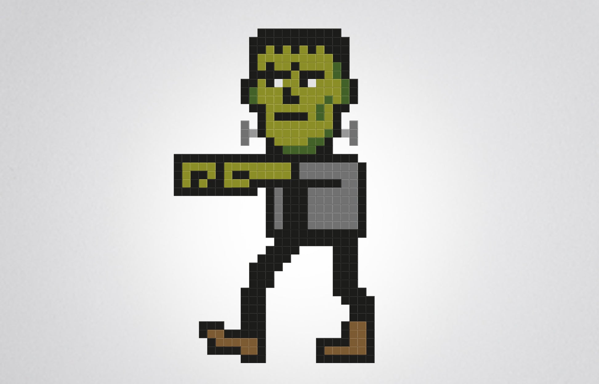 mosaïque pixel art frankenstein