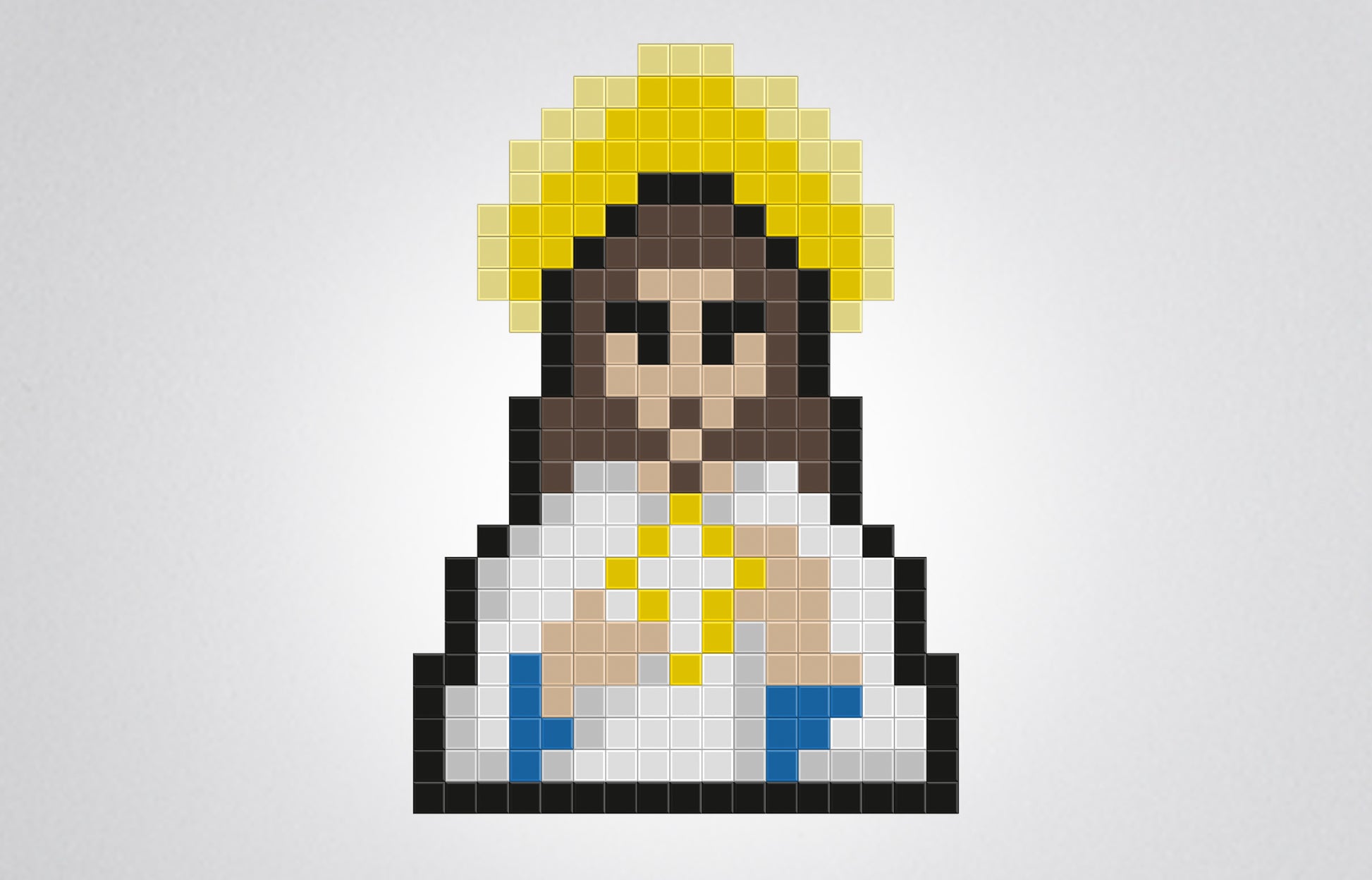 portrait Jésus mosaïque pixel art