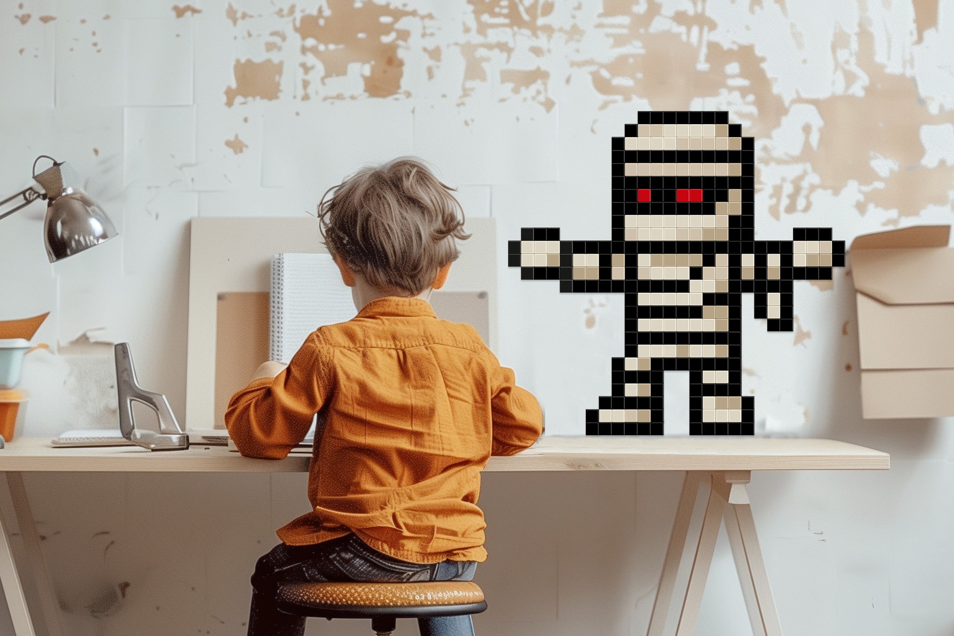 Kit mosaïque pixel art décoration chambre enfant