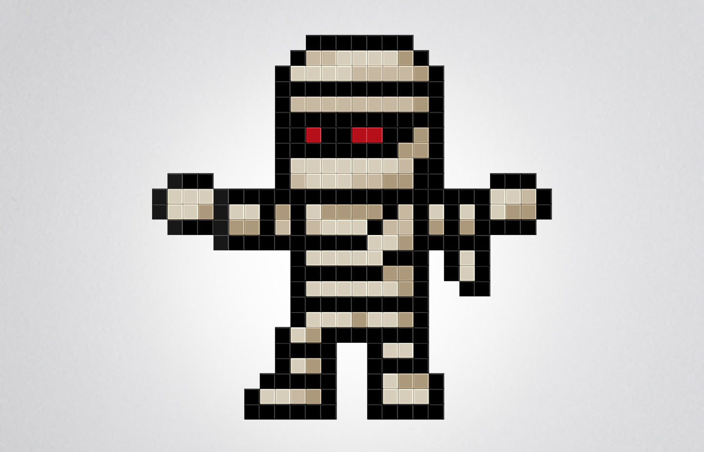 Mosaïque pixel art momie Amonramses
