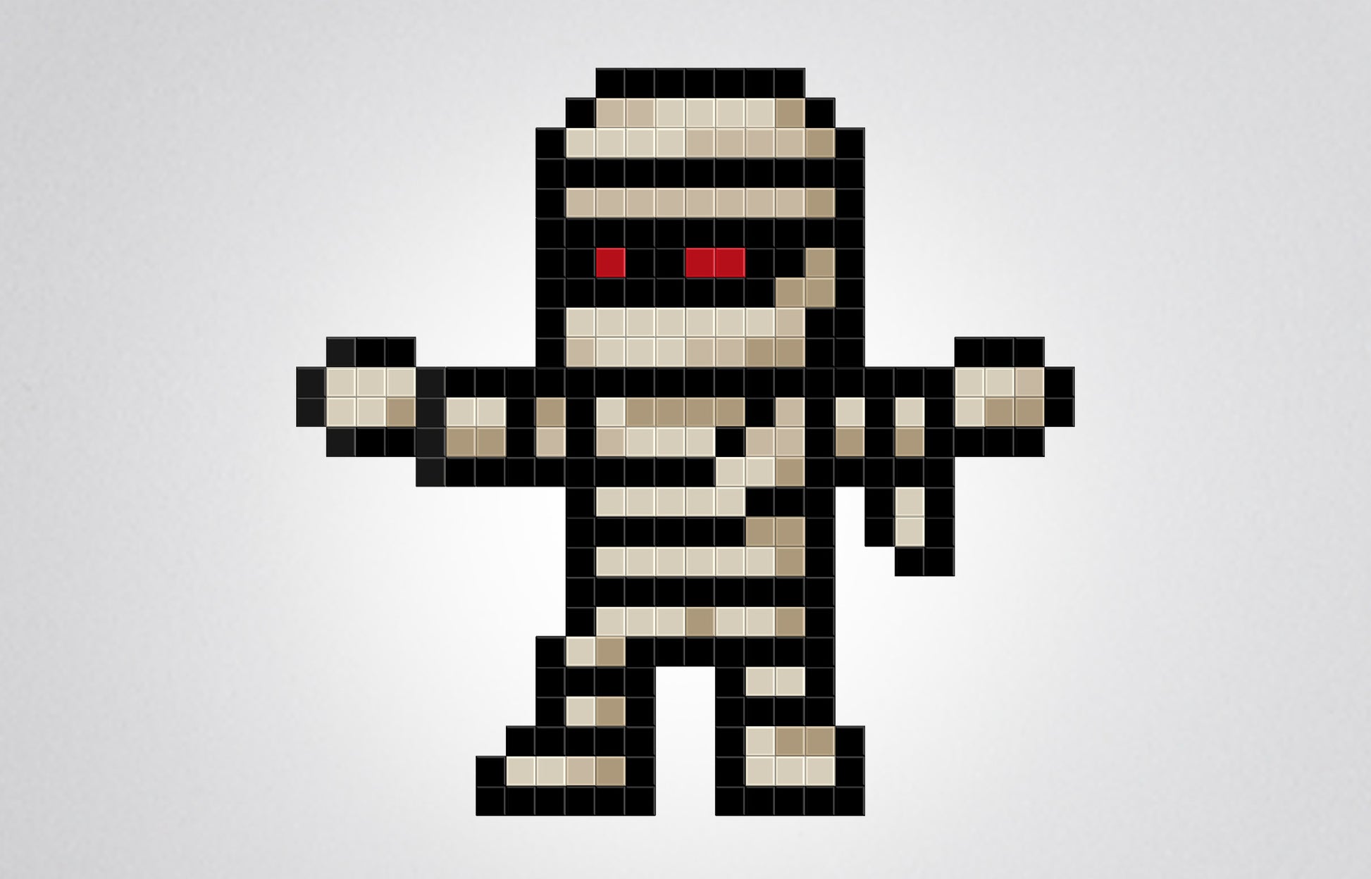Mosaïque pixel art momie Amonramses