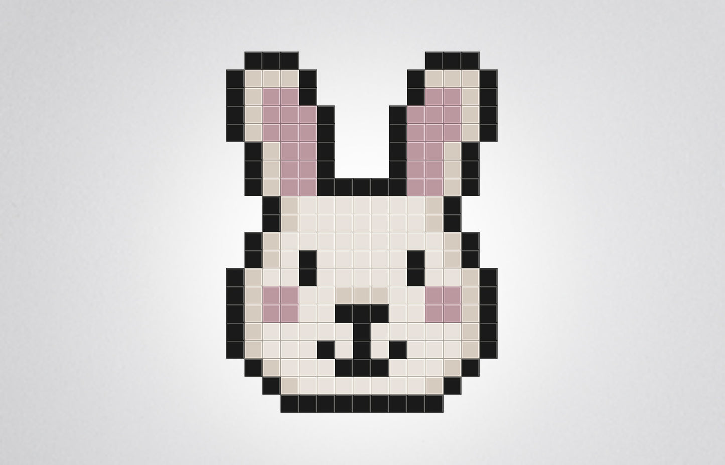 mosaïque pixel art lapin