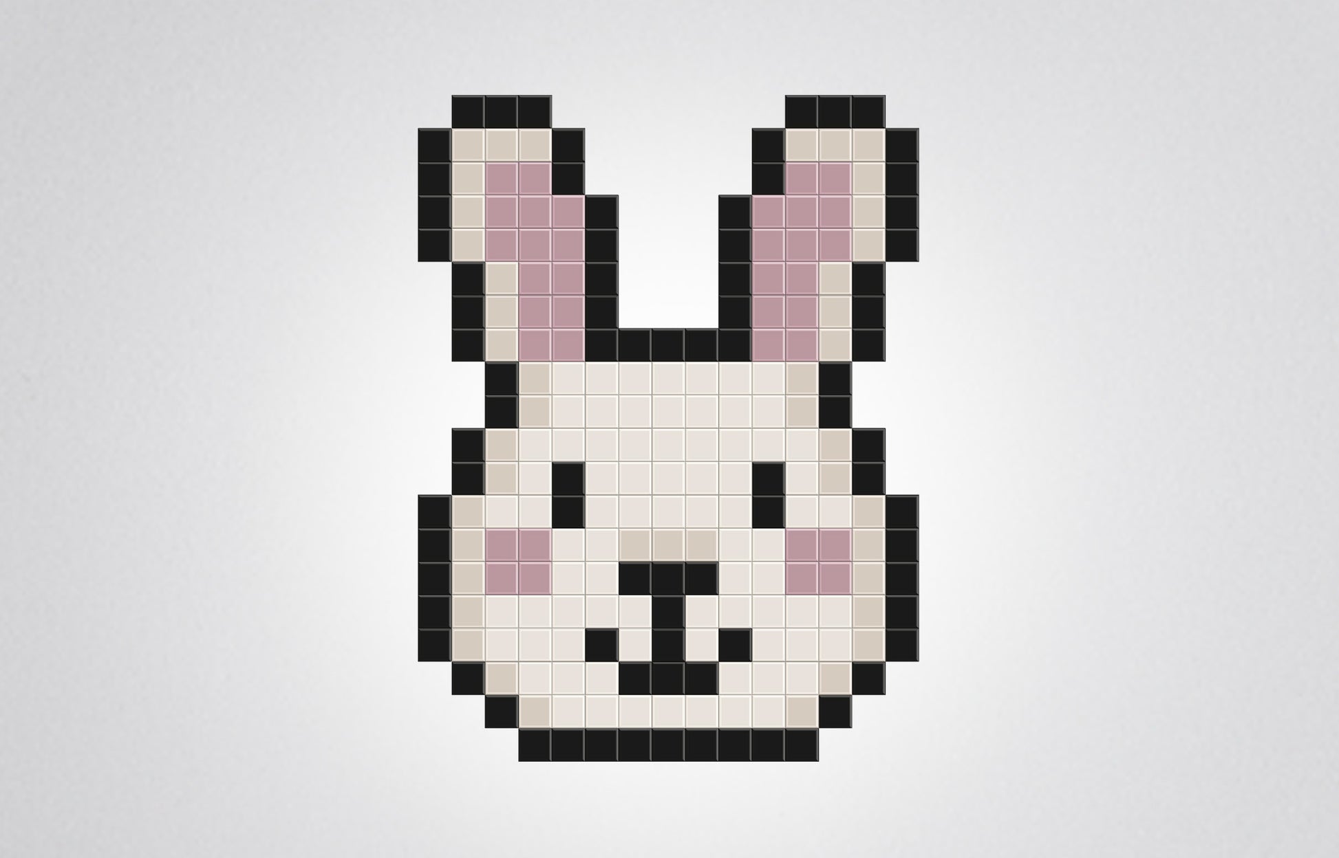 mosaïque pixel art lapin
