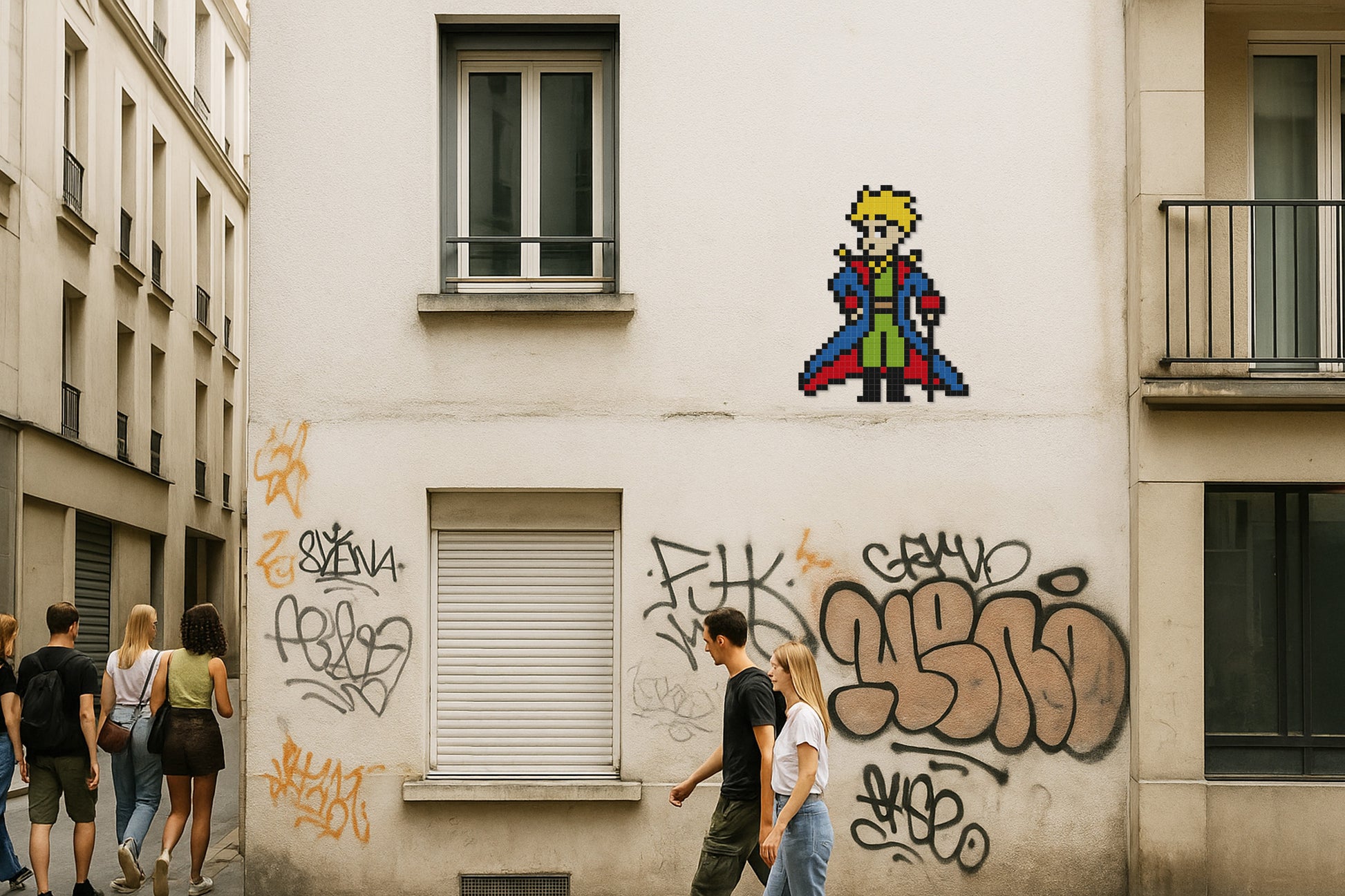 street art pixel art petit prince