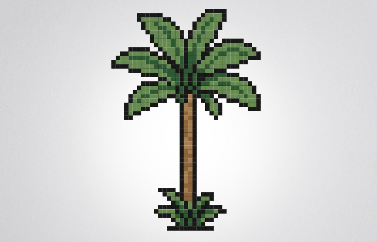 mosaïque pixel art palmier