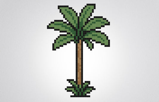 mosaïque pixel art palmier