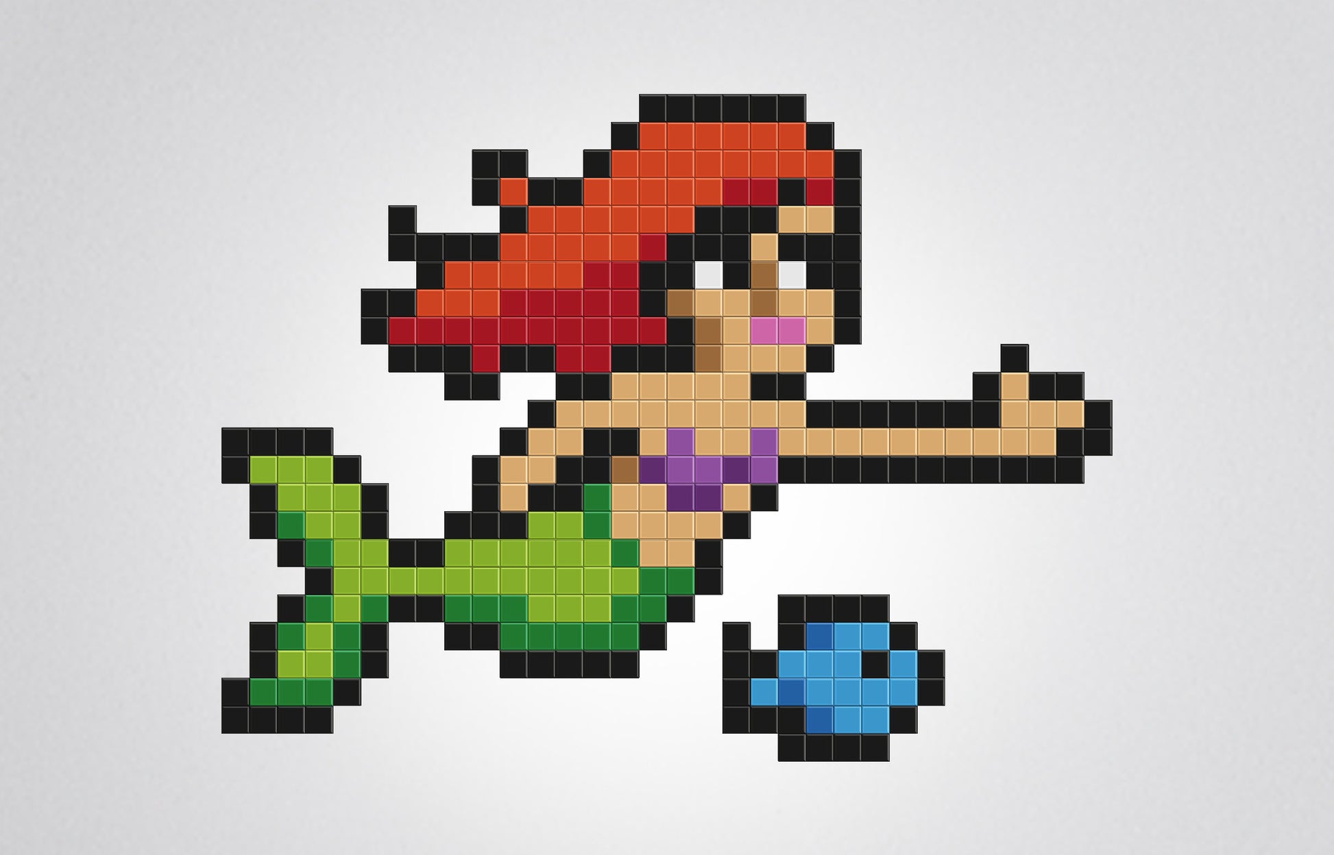 mosaïque pixel art petite sirène
