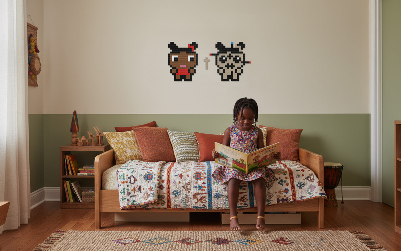 pixel art poupée petit monstre décoration chambre