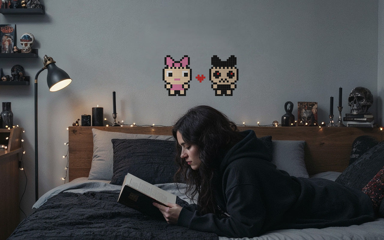 pixel art petit monstre décoration chambre ado