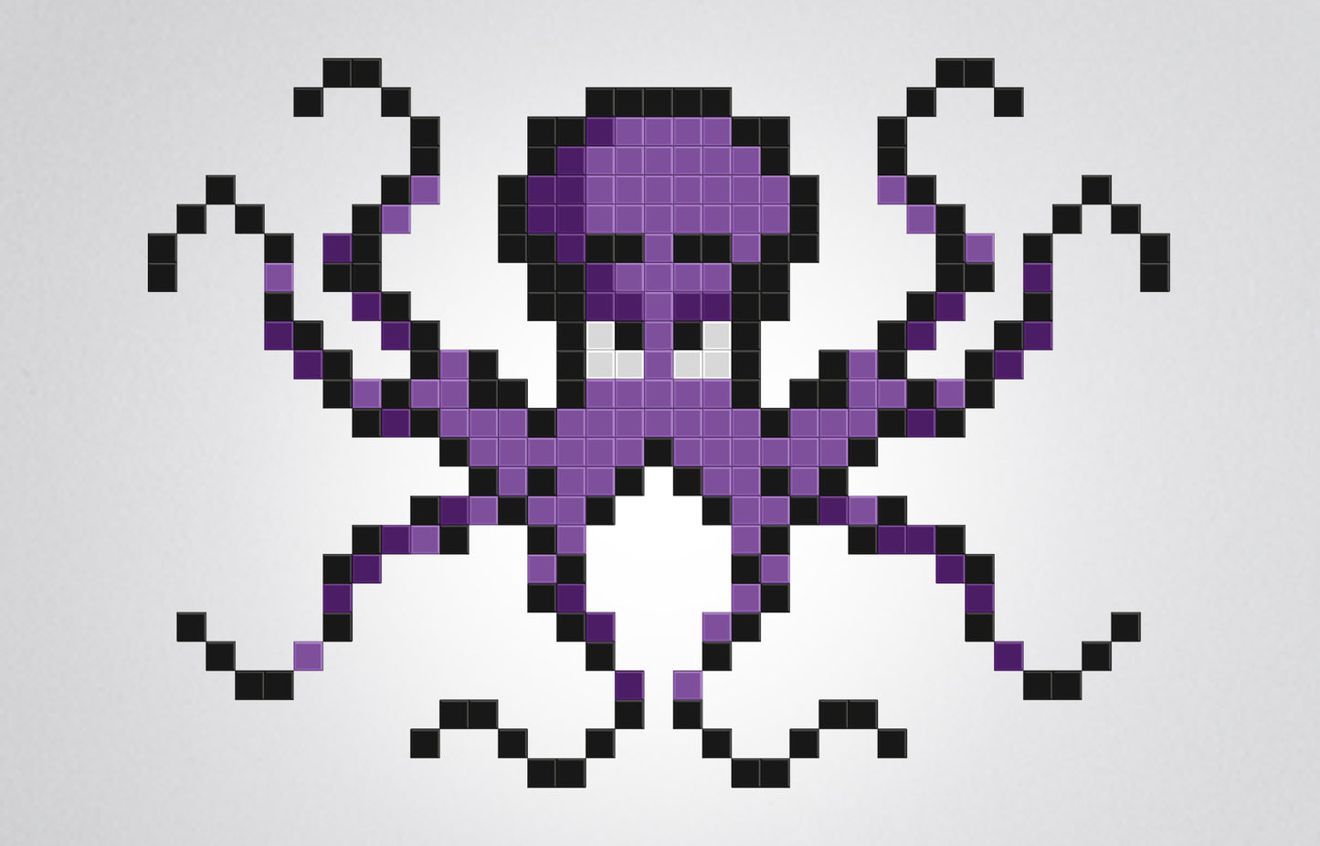 pieuvre pixel art mosaïque