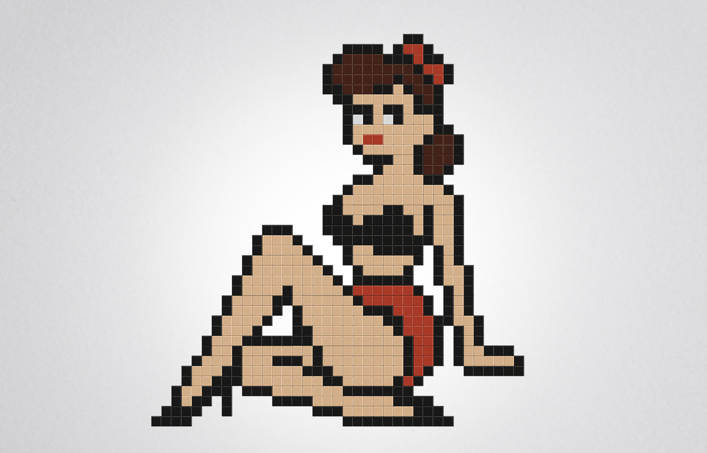 mosaïque pixel art pin-up