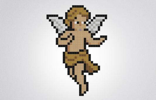 mosaïque pixel art angelot