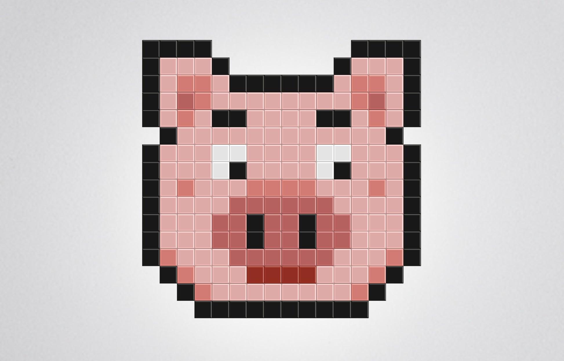 mosaïque pixel art cochon