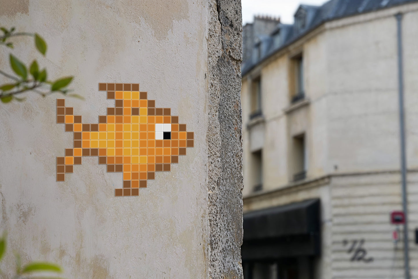 street art0 poisson pixel art