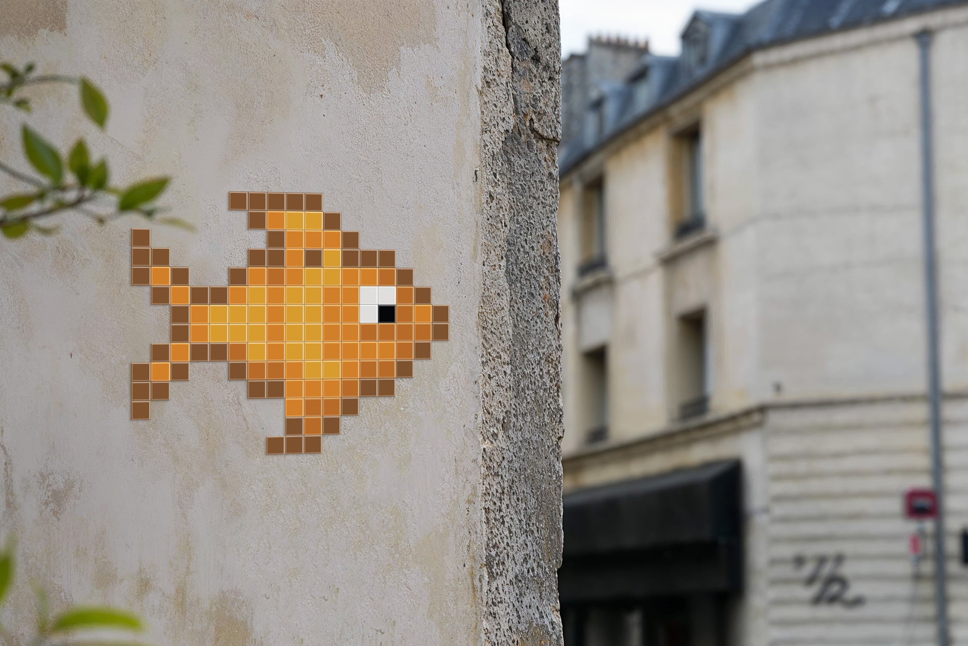 street art0 poisson pixel art