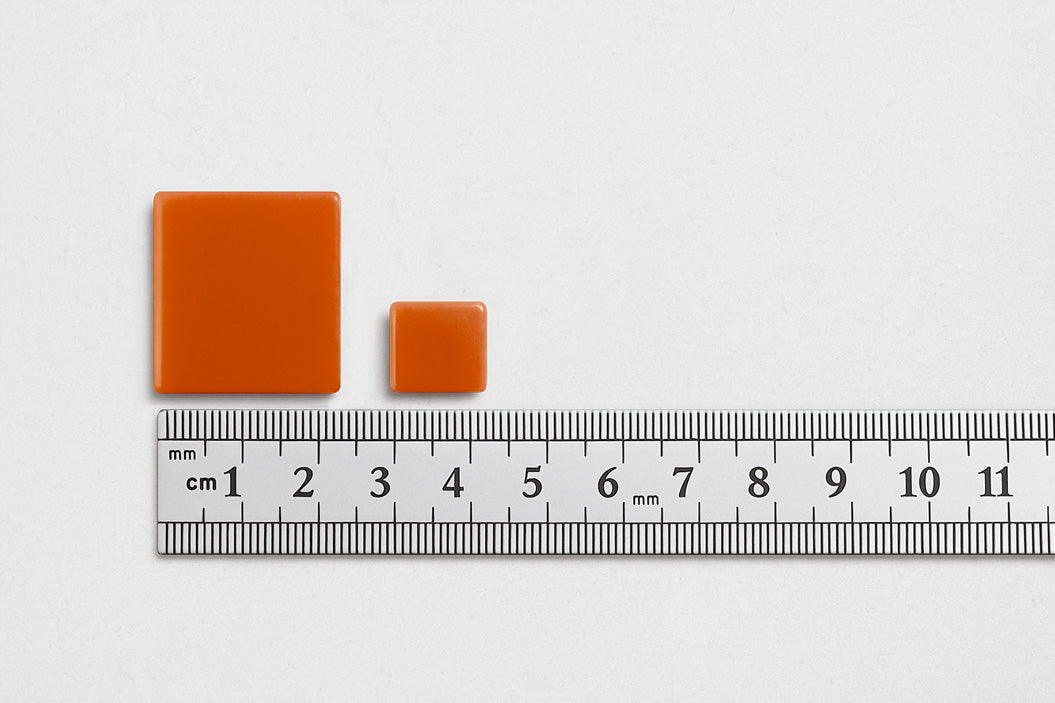 dimensions tesselles orange mosaïque pixel art