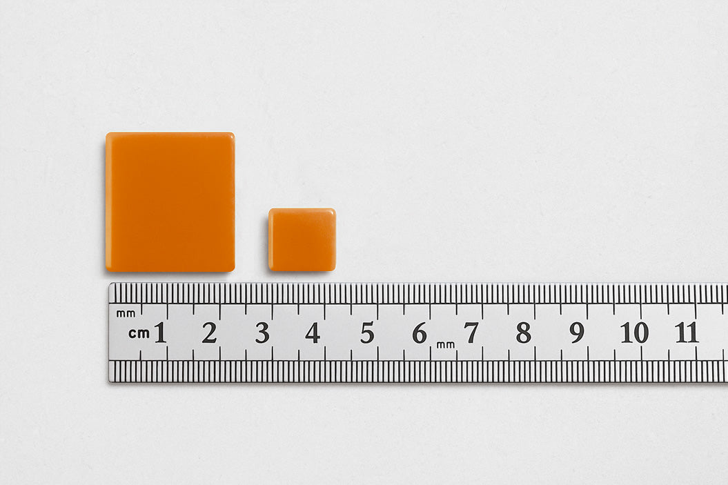 dimensions tesselles orange mosaïque pixel art